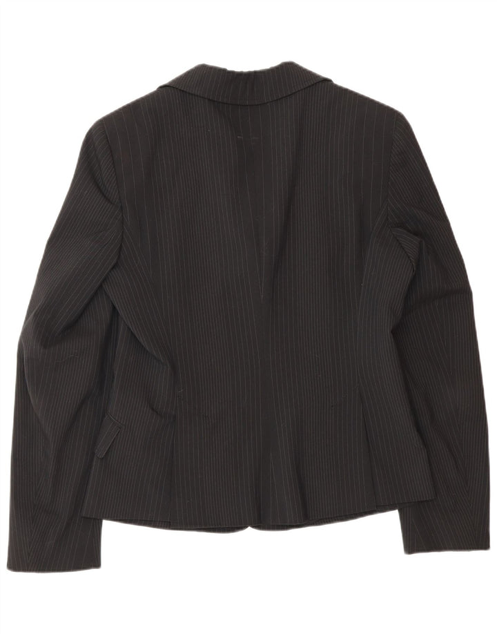 Jachetă pentru femei Max & Co. Blazer cu 3 nasturi UK 10 Poliester cu dungi negre mici
