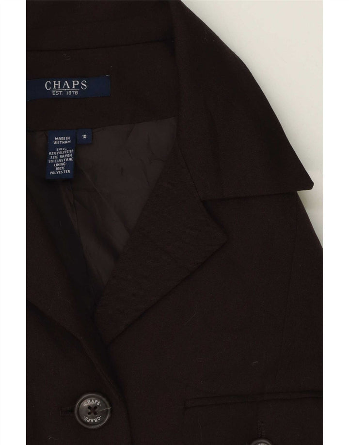 Jachetă Blazer pentru femei Chaps cu 5 nasturi US 10 Poliester maro mare