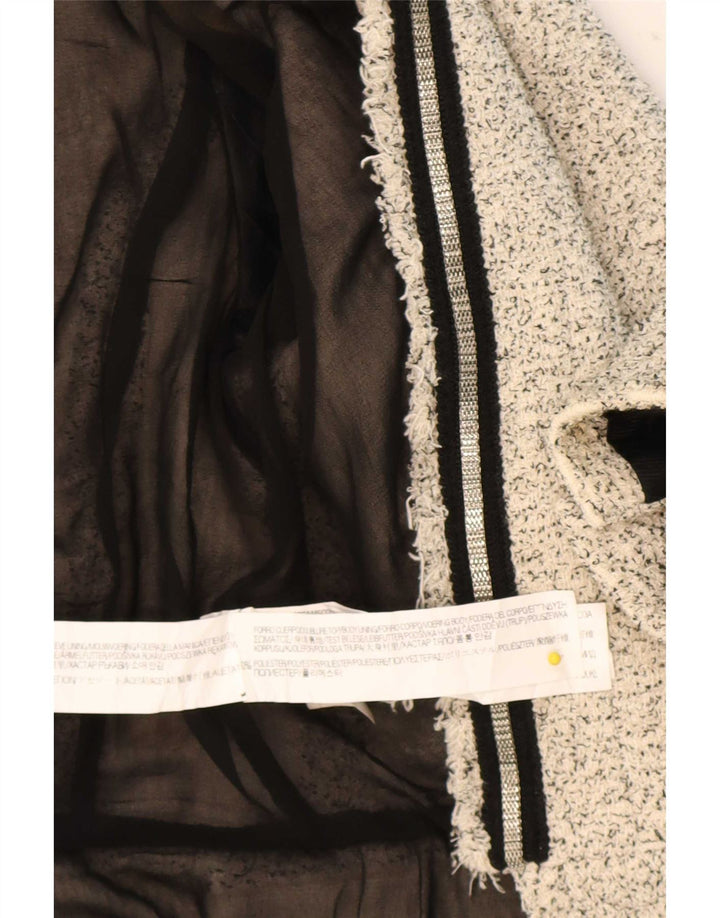 Jachetă blazer supradimensionată pentru femei Zara UK 10 Mic Bej cu pete