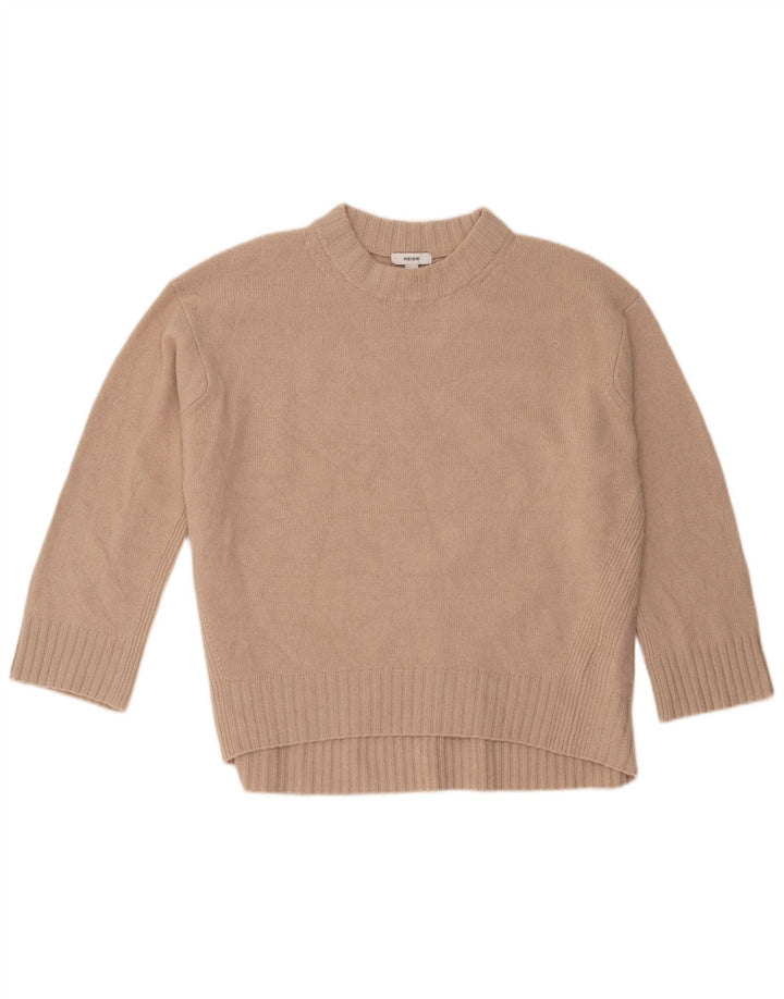 Pulover Reiss pentru femei, supradimensionat, cu decolteu, 10 UK, bej, lână