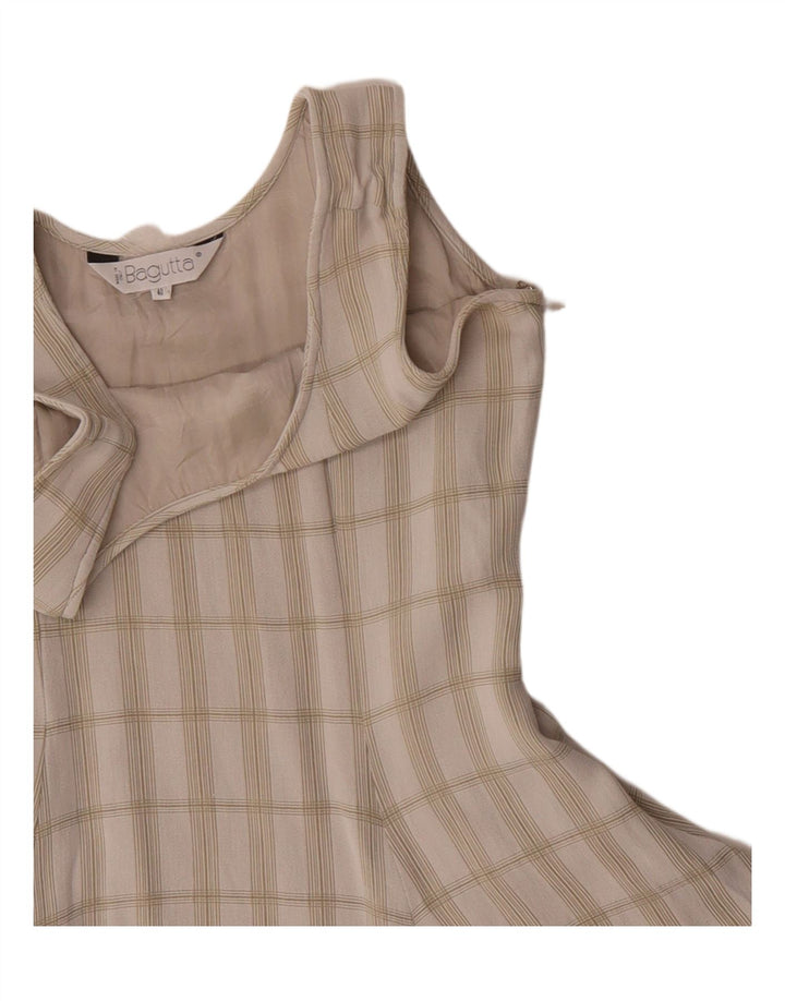 Rochie leagăn fără mâneci pentru femei Bagutta IT 40 Small Green Check