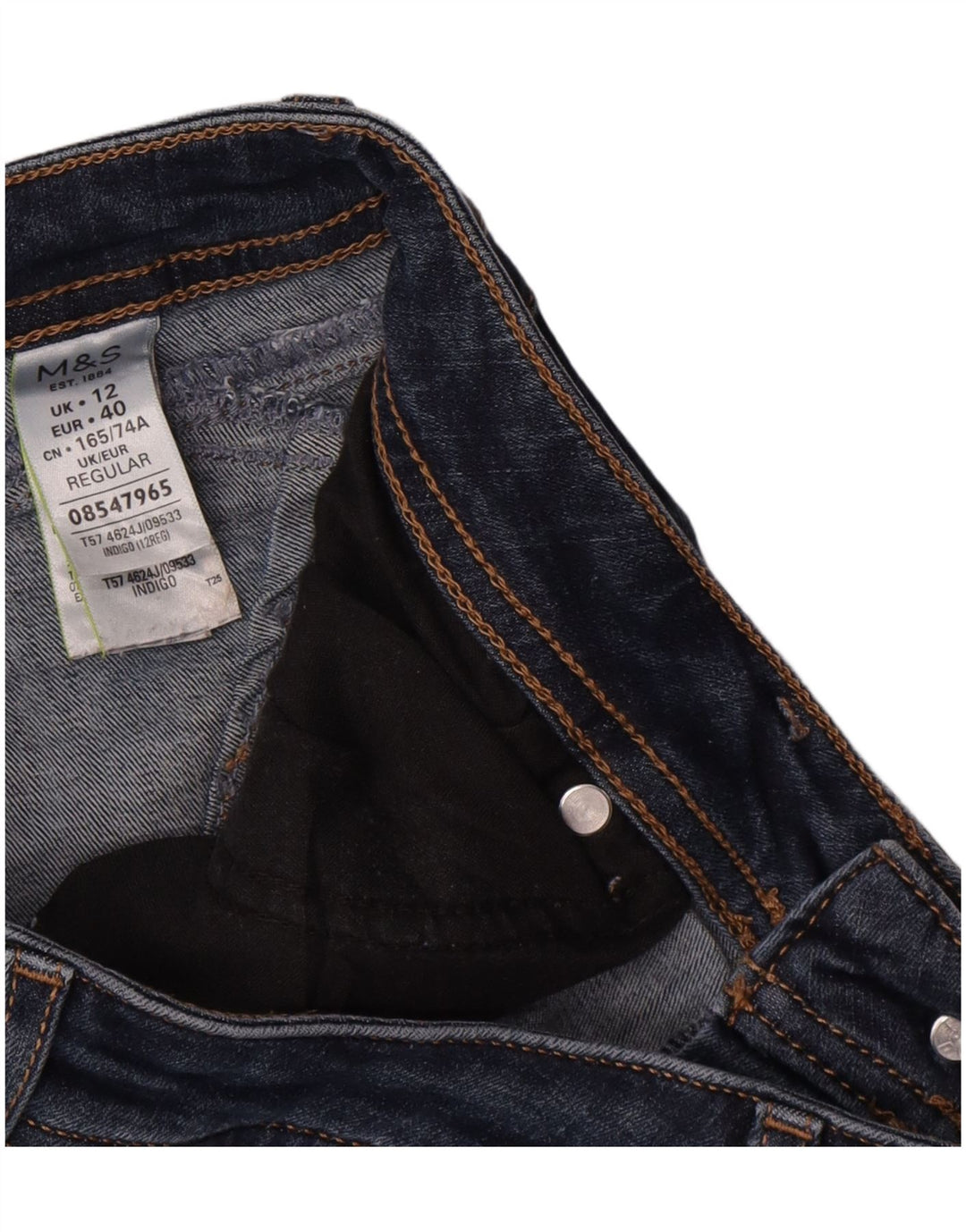 Marks & Spencer blugi slim pentru femei Per Una UK 12 Medium W32 L30 bleumarin