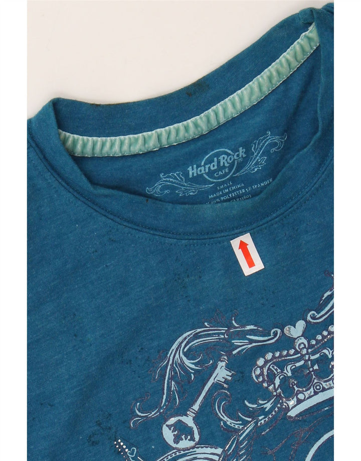 HARD ROCK CAFE Tricou grafic San Diego pentru femei Top UK 8 Small Blue Bumbac