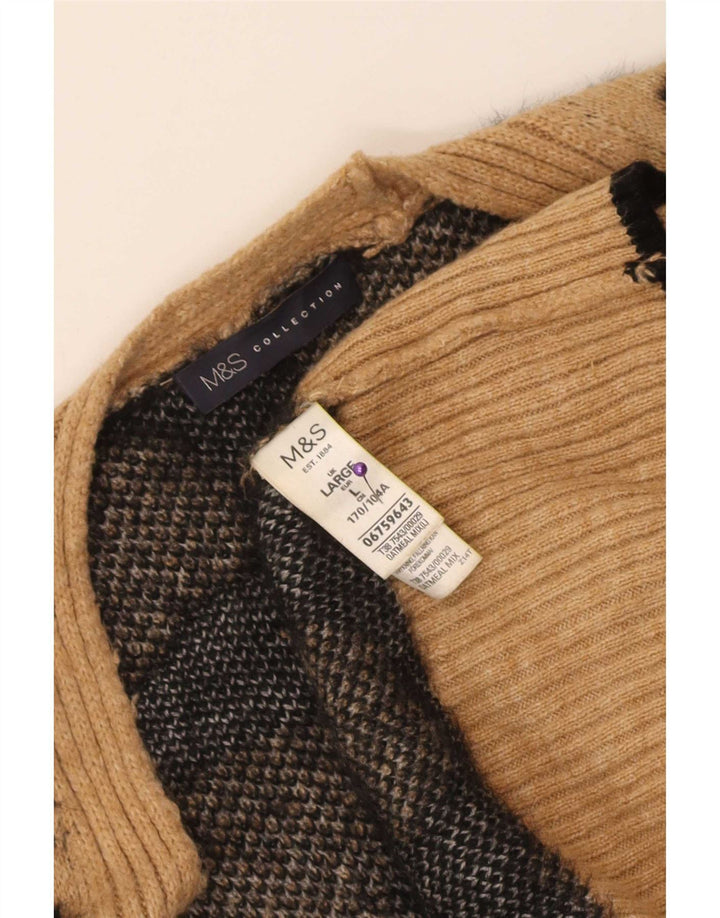 Pulover cardigan supradimensionat pentru femei Marks & Spencer UK 16 mare bej