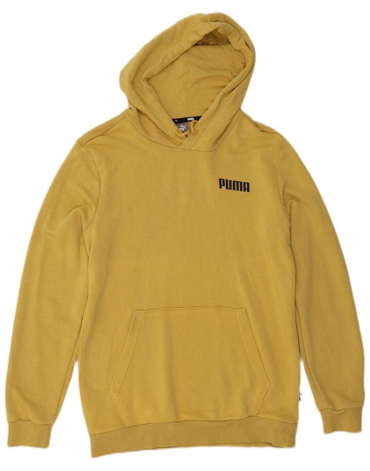 Pulover Puma pentru bărbați, bumbac, galben mic
