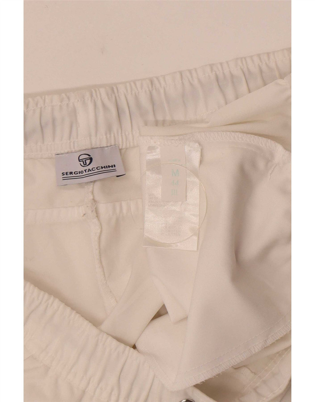 Sergio Tacchini Pantaloni scurti sport pentru femei IT 44 Poliester alb mediu