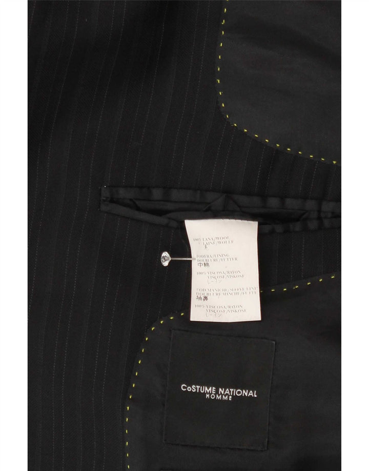 Costume National Mens 2 Button Blazer Jacket IT 48 Medium Black Striped