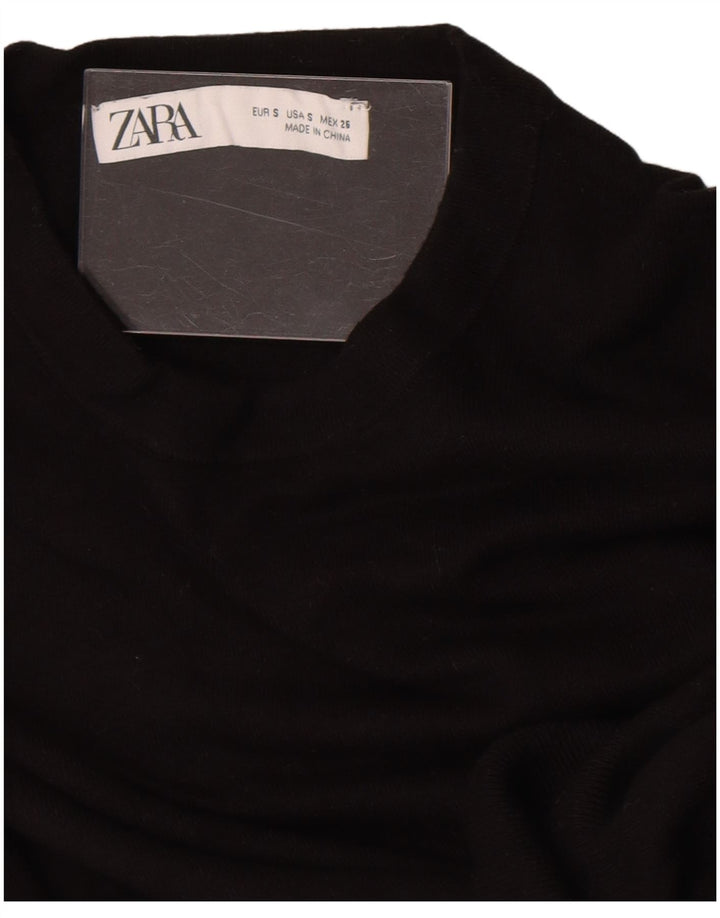 Pulover pentru damă Zara, cu gât turnut, UK 10 Mic Negru