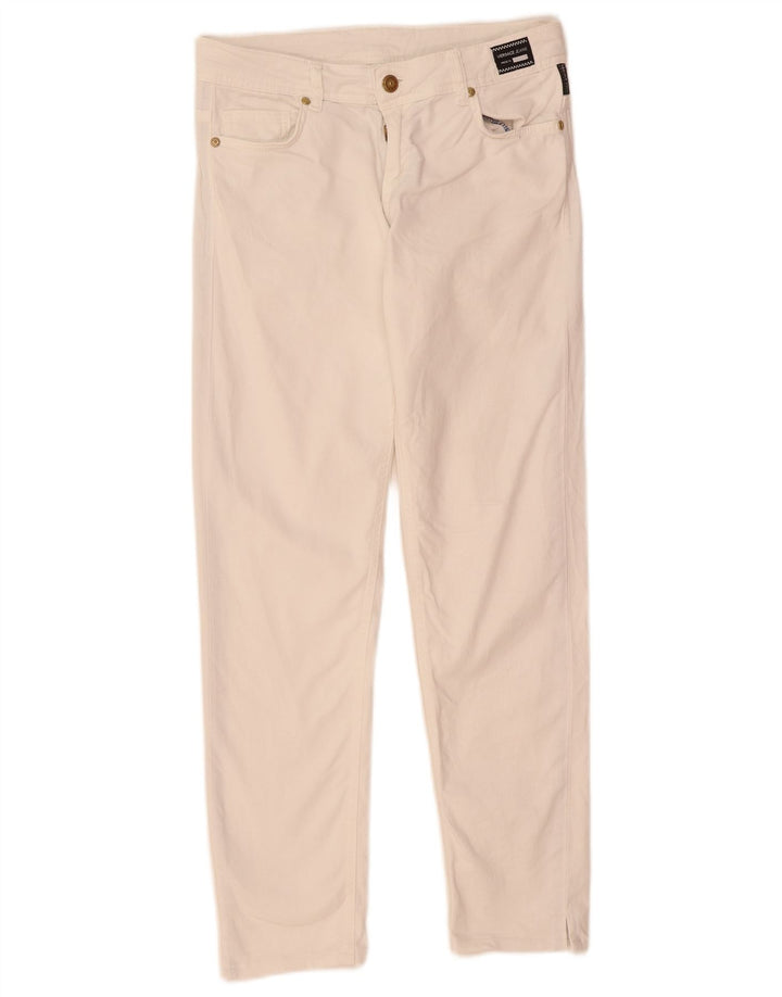 VERSACE Womens Straight Jeans W28 L28 White
