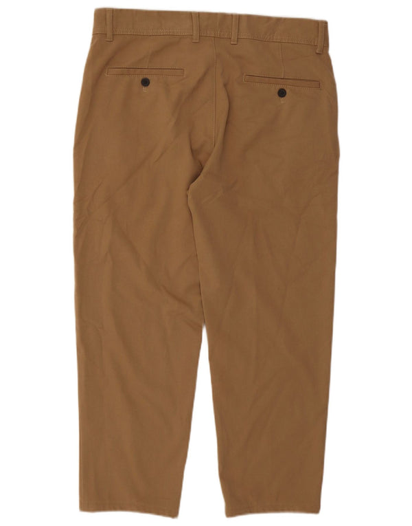 Pantaloni chino drepți pentru bărbați Zara EU 42 Mari L32 L25 Bej