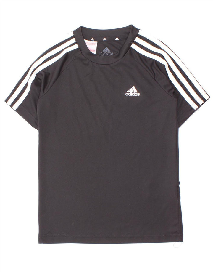 Tricou Adidas Aeroready pentru baieti Top 7-8 ani poliester negru