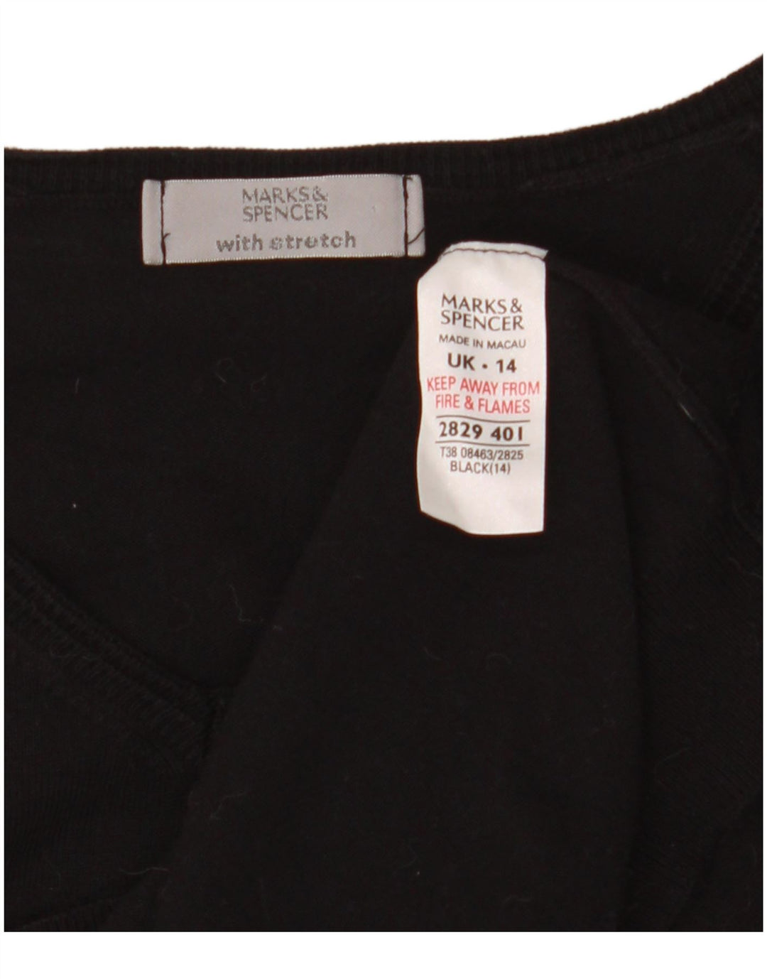 Pulover cu decolteu în V pentru femei Marks & Spencer, UK 14 Medium Negru