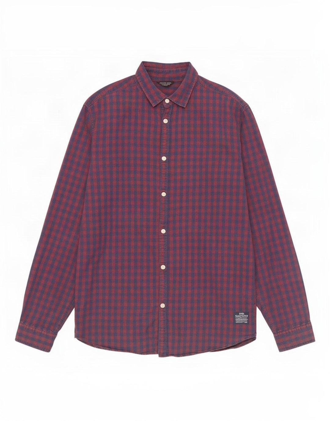 Cămașă Jack & Jones pentru bărbați, roșu mediu, bumbac vichy
