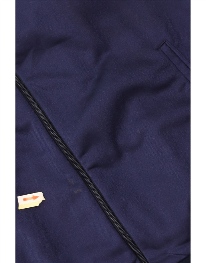 Jachetă de top pentru trening grafic ASICS pentru bărbați, mare din poliamidă bleumarin