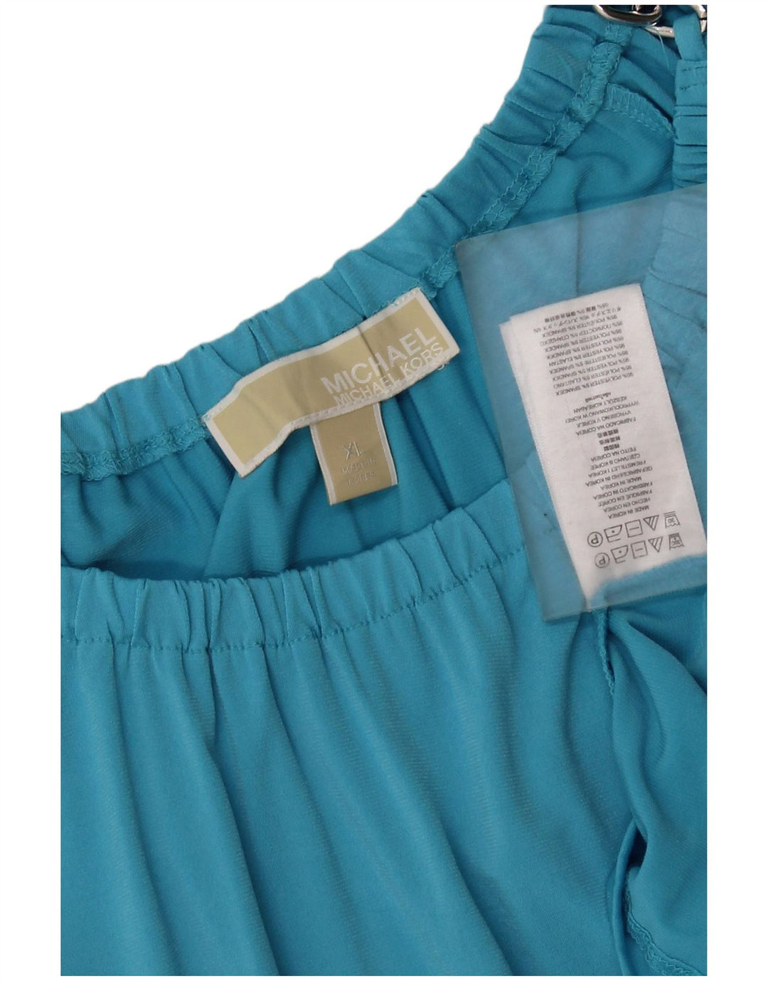 Bluză cu mânecă lungă pentru femei MICHAEL KORS, UK 18 XL, poliester albastru