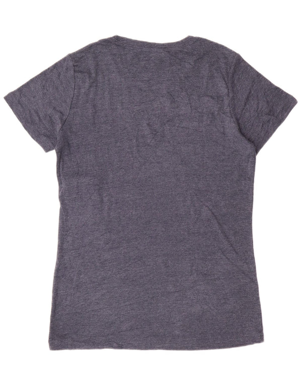 Eddie Bauer Womens T-Shirt Top UK 14 Large Navy Blue Cotton