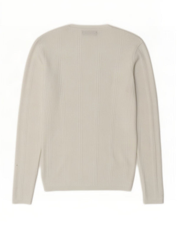Marks & Spencer Pulover cu decolteu în V pentru femei UK 10 Small White Viscose