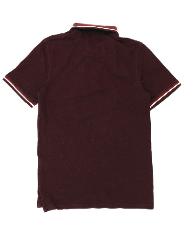 Cămașă polo pentru bărbați JACK & JONES Bumbac burgundă mediu