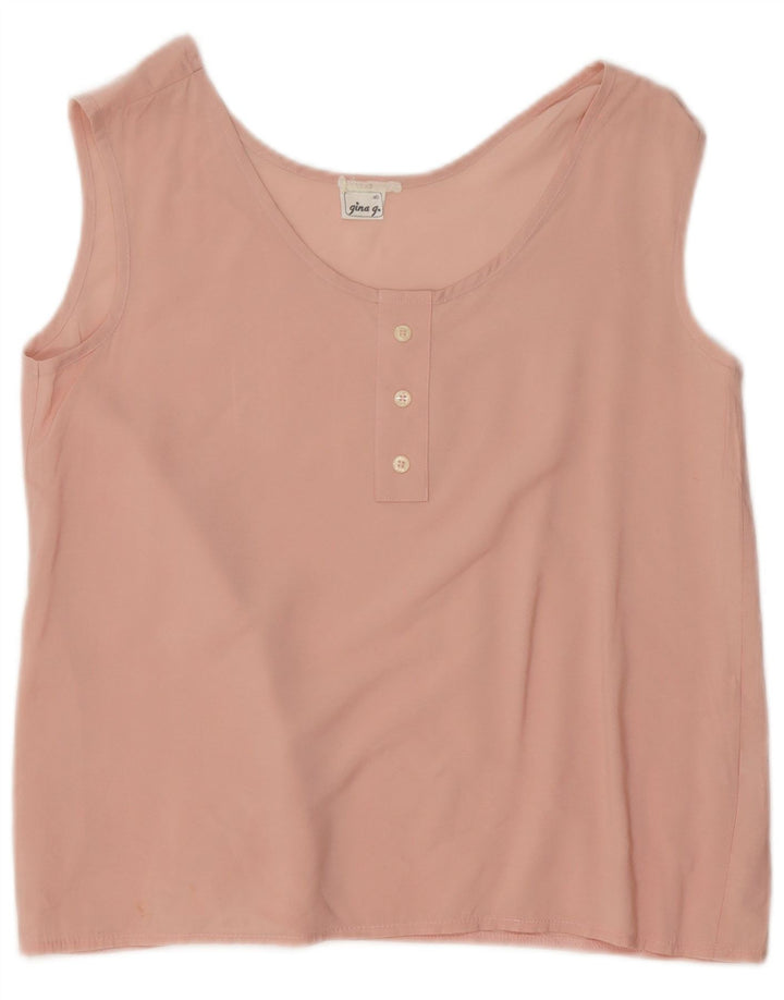 Bluză Vintage fără mâneci pentru femei IT 40 Small Pink Viscose