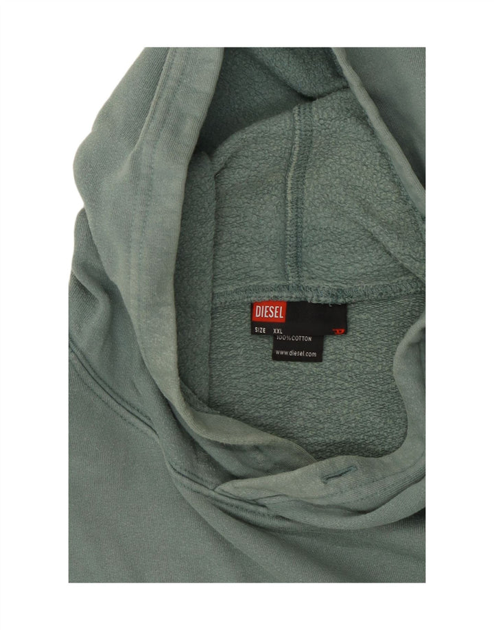 DIESEL Pulover grafic pentru bărbați, bumbac verde 2XL