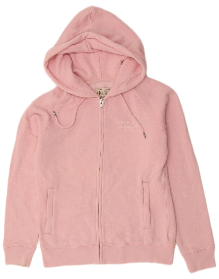 Pulover Jack Wills pentru femei, cu fermoar, UK 12, bumbac roz mediu