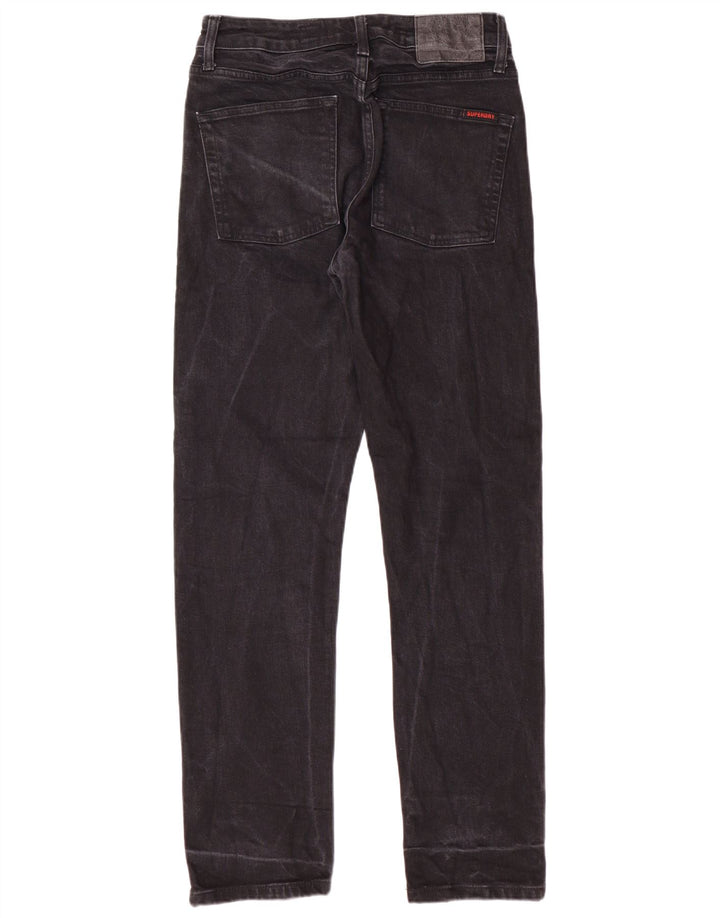 SUPERDRY Blugi drepte pentru bărbați W30 L30 bumbac negru