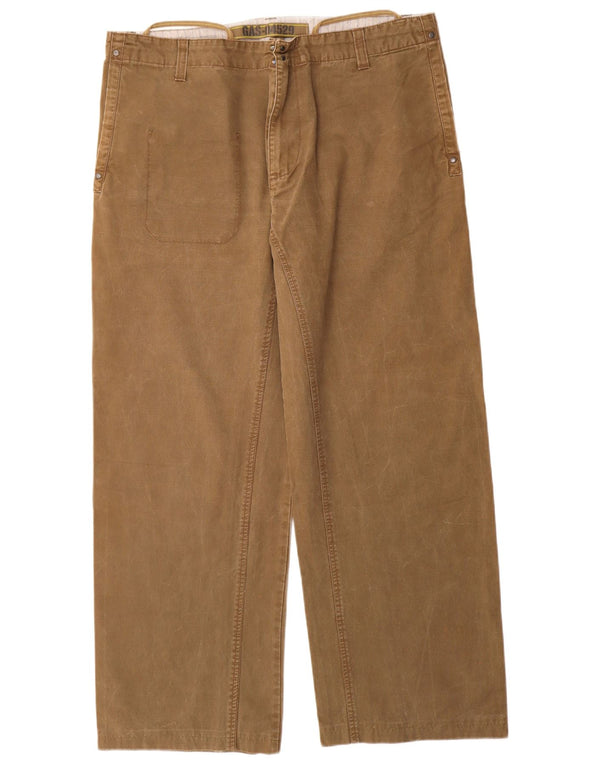 Gas Pantaloni chino drepți pentru femei 2XL W38 L30 bumbac bej