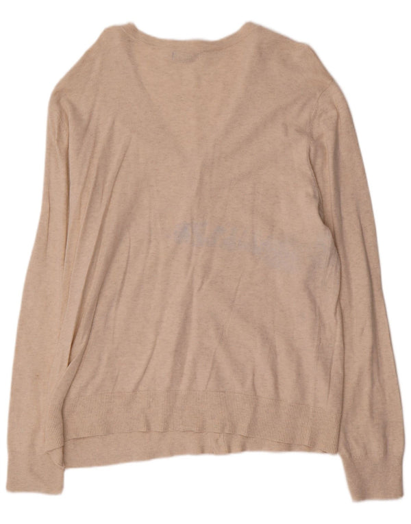 Pulover cardigan pentru femei Gap UK 18 XL bumbac bej