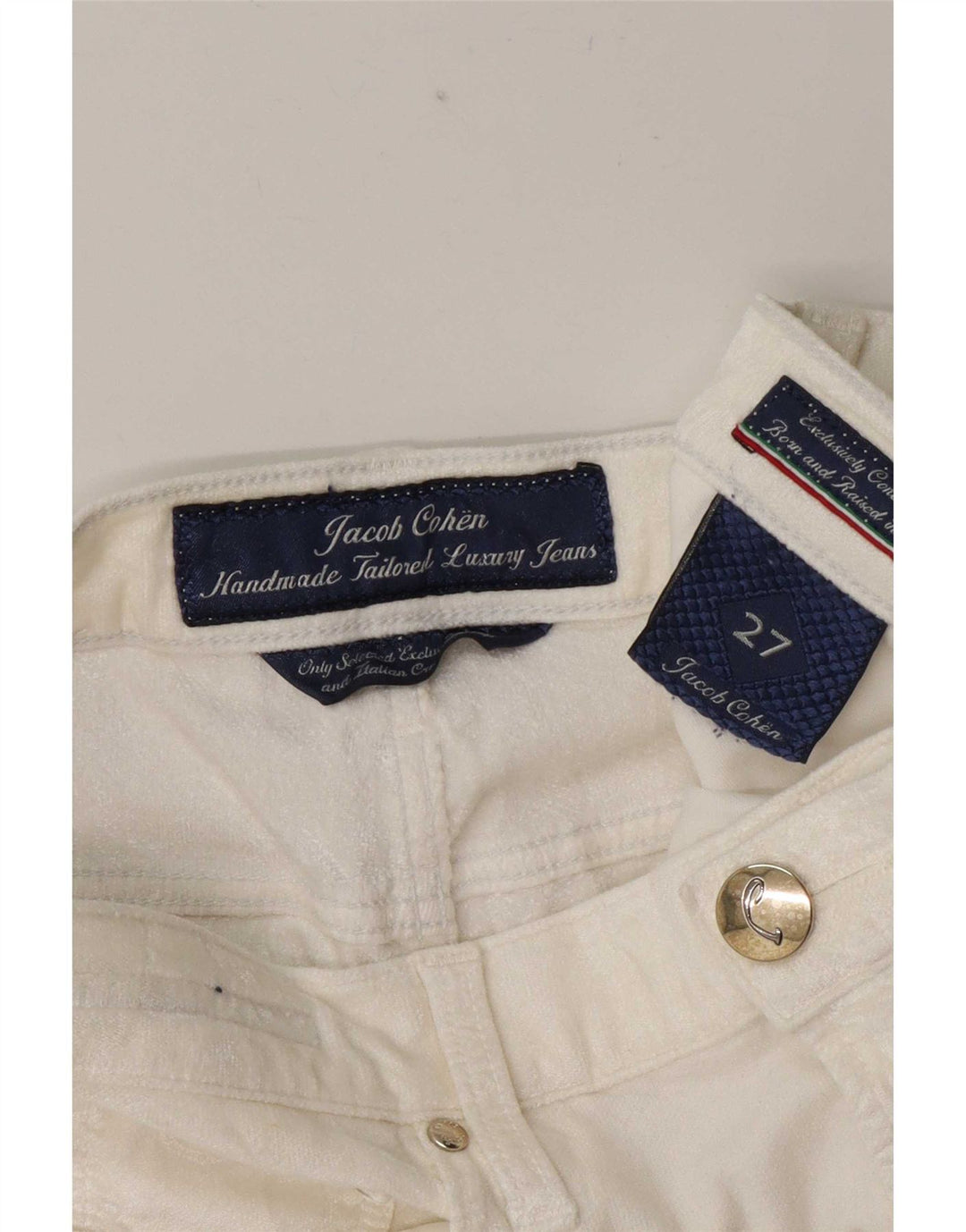 Jacob Cohen Pantaloni slim casual pentru femei W27 L26 alb