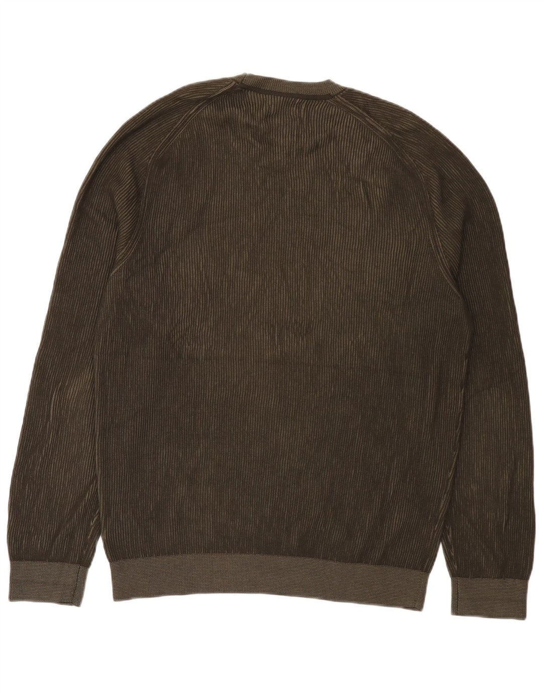 Pulover Massimo Dutti pentru bărbați, cu gât crew, bumbac XL kaki