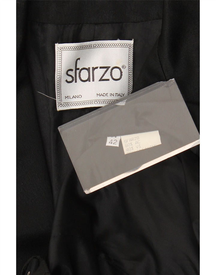 Sfarzo Jachetă Blazer Femei 1 Buton IT 42 Medium Negru Floral Acrilic