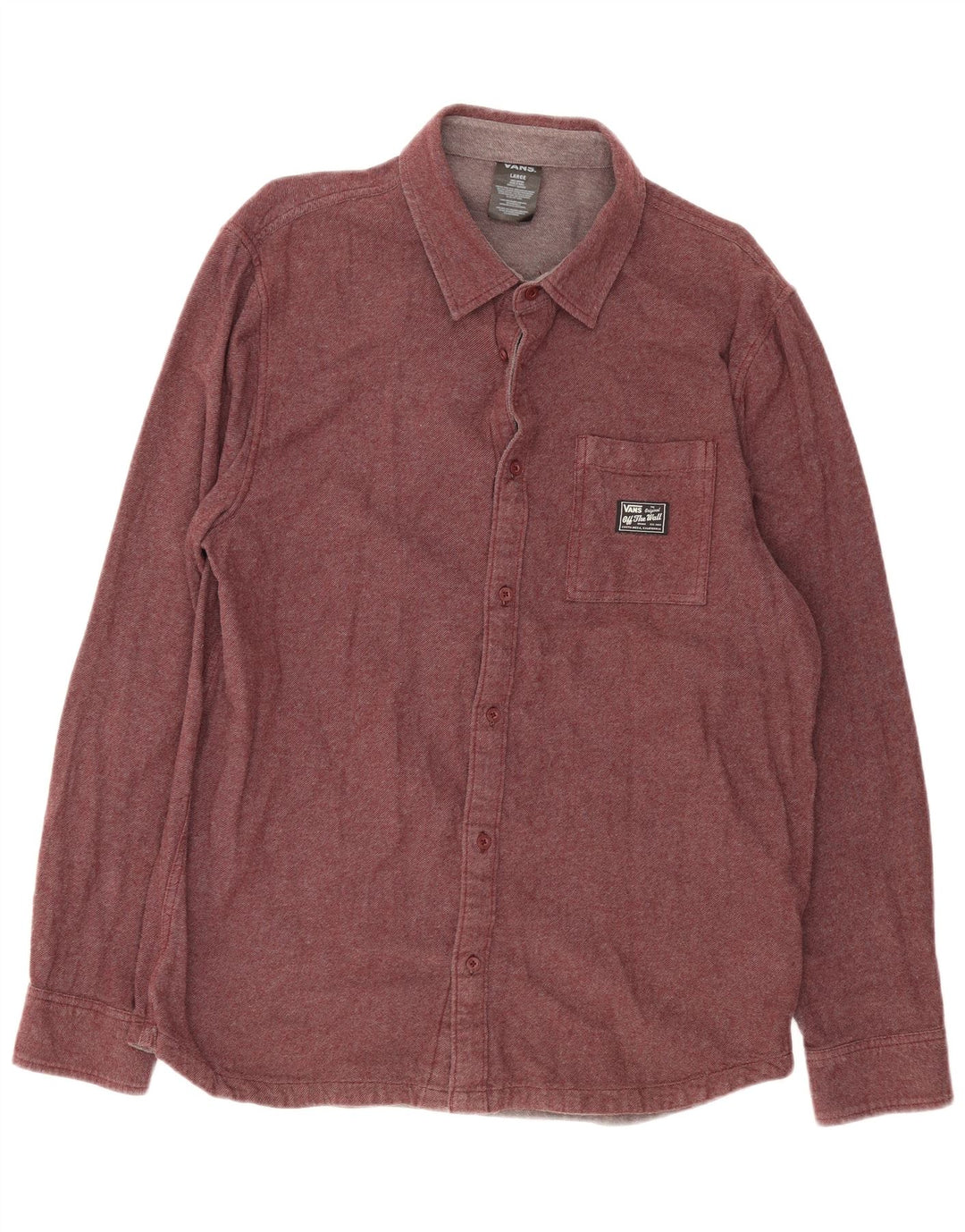Cămașă de flanel pentru bărbați Vans, mare din bumbac burgundy