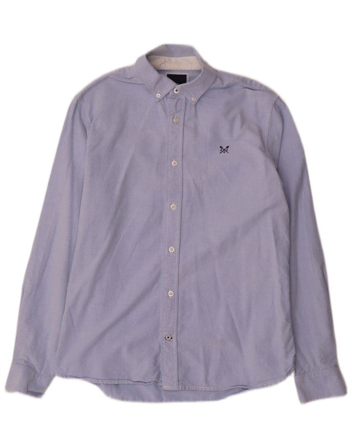 CREW CLOTHING Cămașă Slim Fit pentru bărbați Bumbac albastru mediu