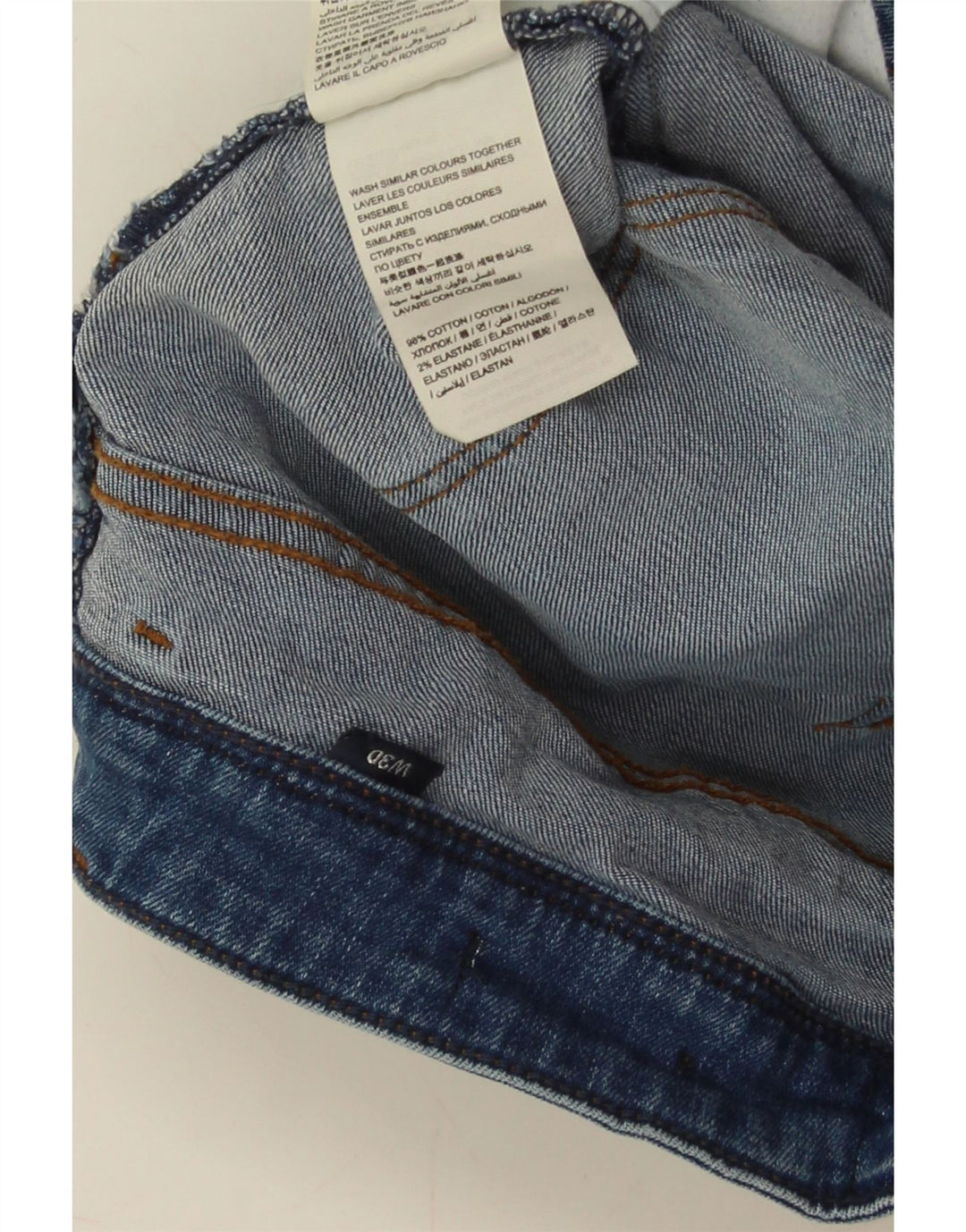 Pantaloni scurți din blugi pentru femei SUPERDRY W30, bumbac albastru mediu