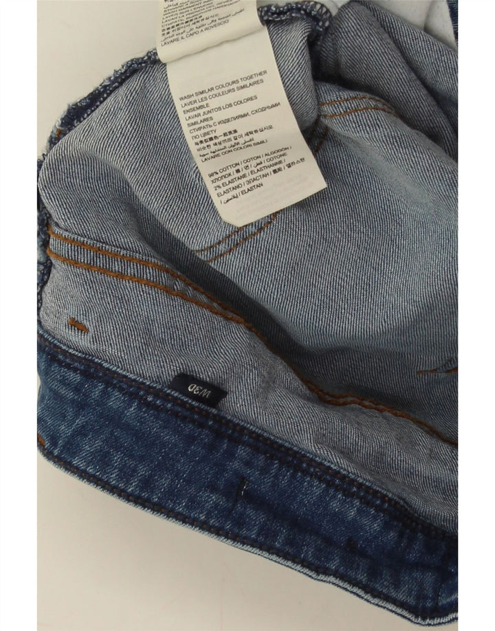 Pantaloni scurți din blugi pentru femei SUPERDRY W30, bumbac albastru mediu