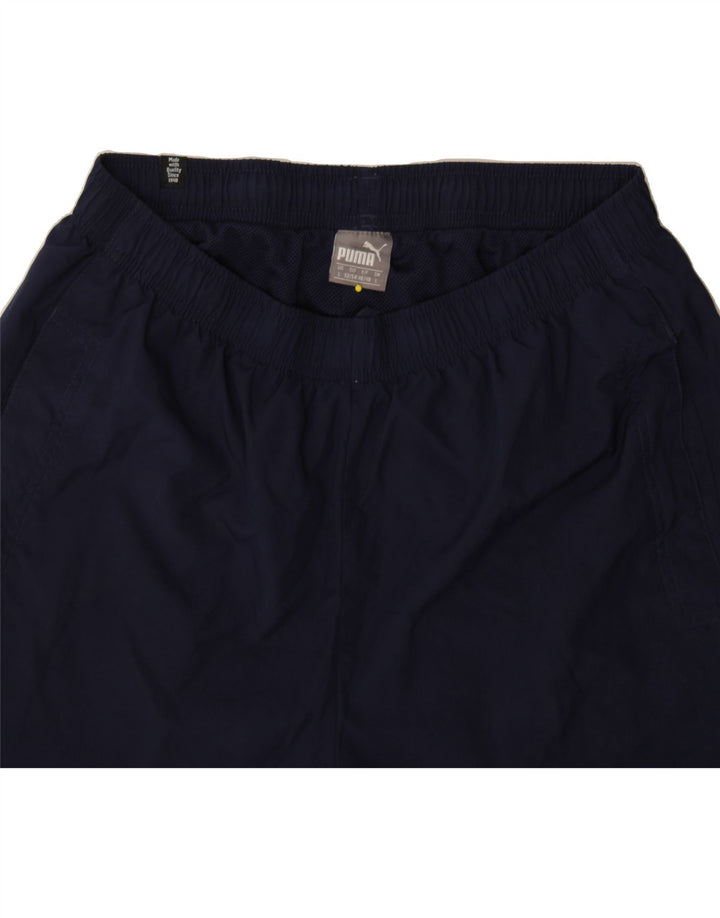PUMA Mens Sport Shorts Large  Navy Blue Polyester Vintage Puma and Second-Hand Puma from Messina Hembry 