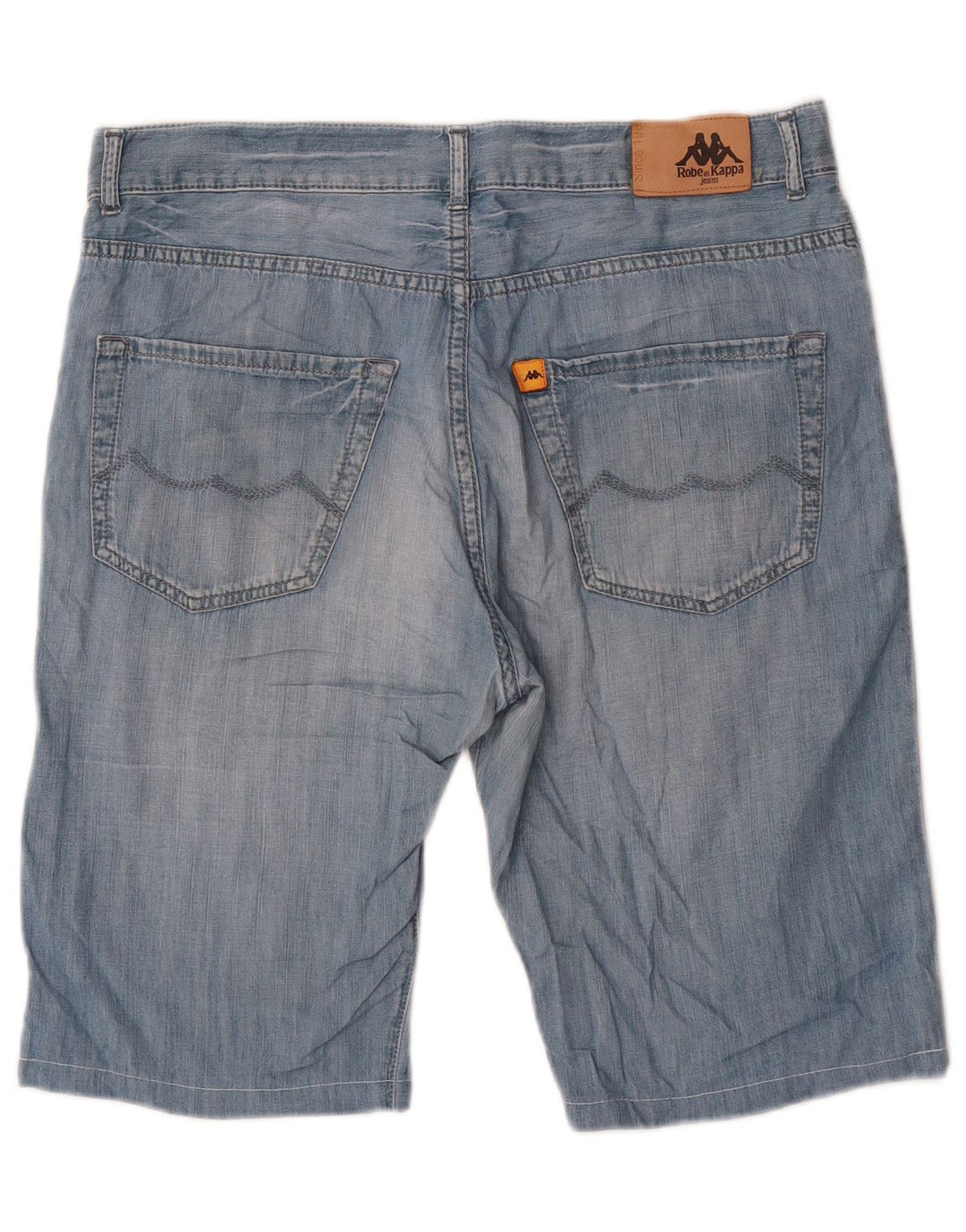 Pantaloni scurți din denim pentru bărbați Kappa Perfect Fit W33, bumbac albastru mediu