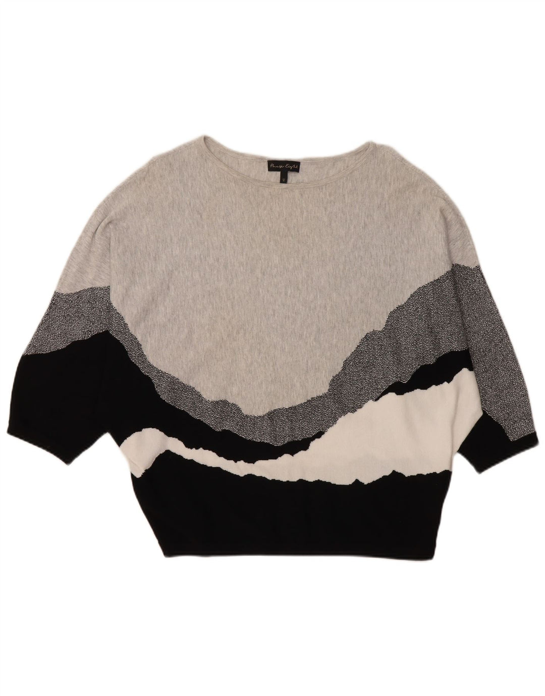 PHASE EIGHT Pulover supradimensionat pentru femei cu gât de barcă UK 14 Medium Gri