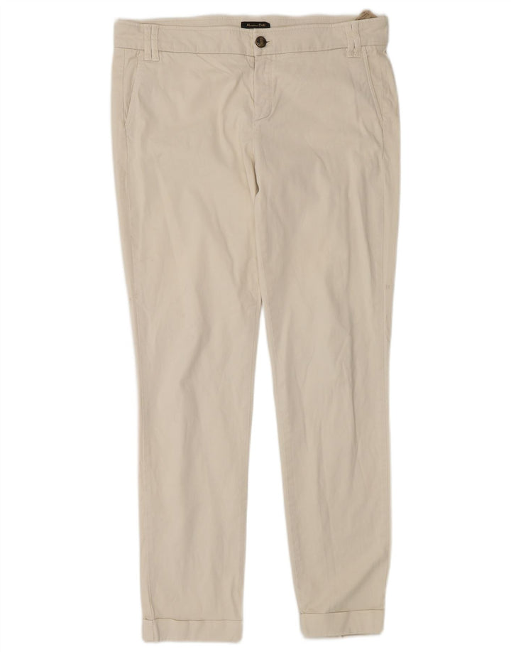 Massimo Dutti Pantaloni Chino Femei EU 40 Medium W30 L29 Alb