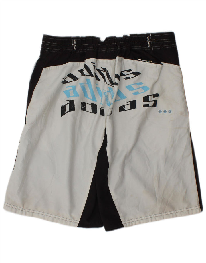 Pantaloni scurți de înot grafic pentru bărbați Adidas, medii, negru, poliester color bloc
