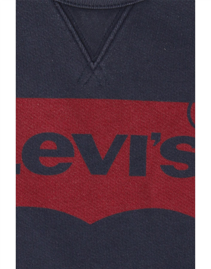 Hanorac grafic pentru bărbați LEVI'S Jumper XL, bumbac bleumarin