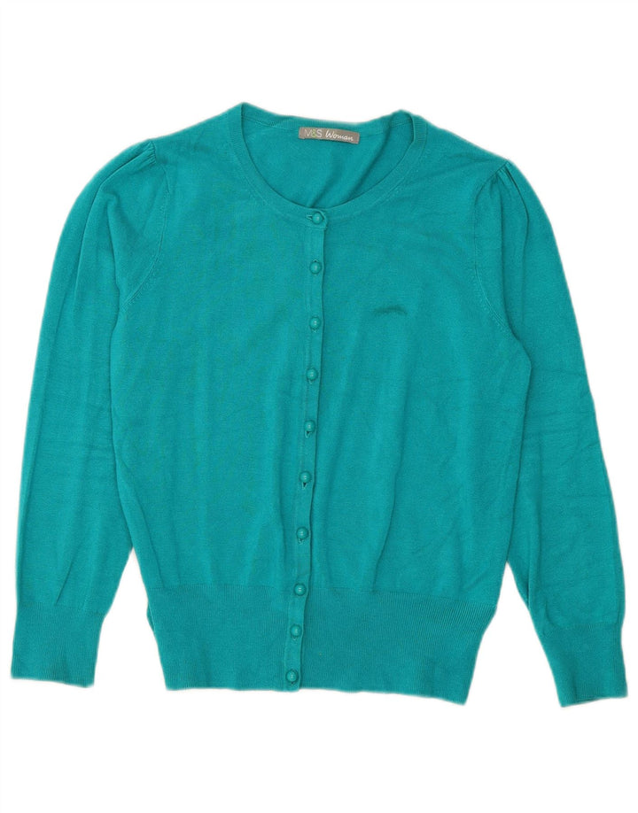 Pulover cardigan pentru femei Marks & Spencer UK 16 mare, albastru, viscoză