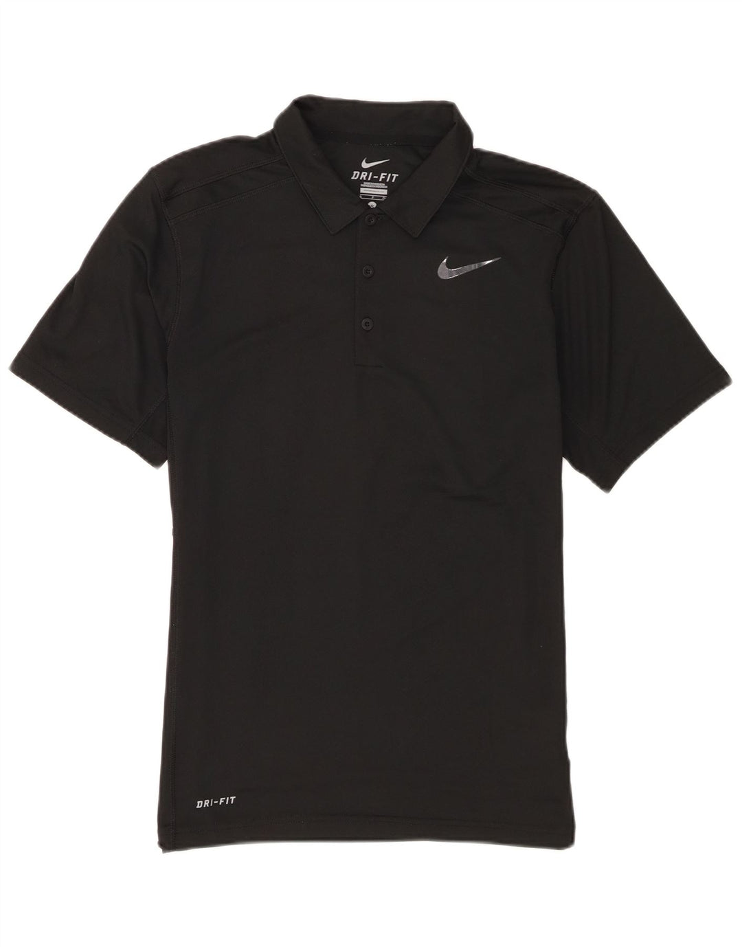 Tricou polo Nike Dri Fit pentru bărbați, poliester negru mic