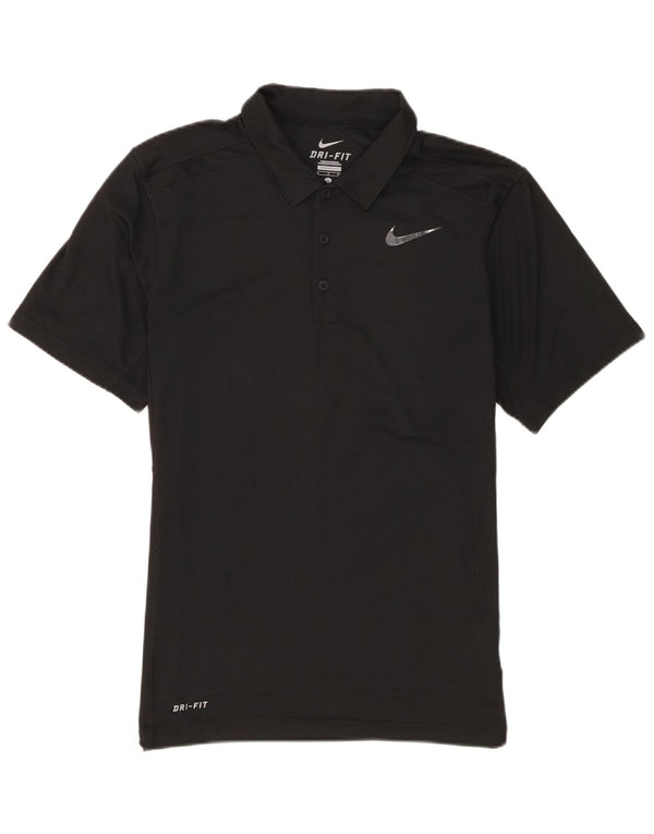 Tricou polo Nike Dri Fit pentru bărbați, poliester negru mic