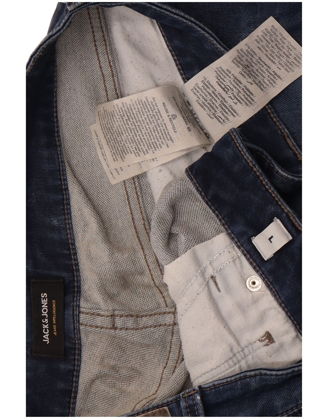 Pantaloni scurți din denim Jack & Jones pentru bărbați, mari W36, bumbac albastru