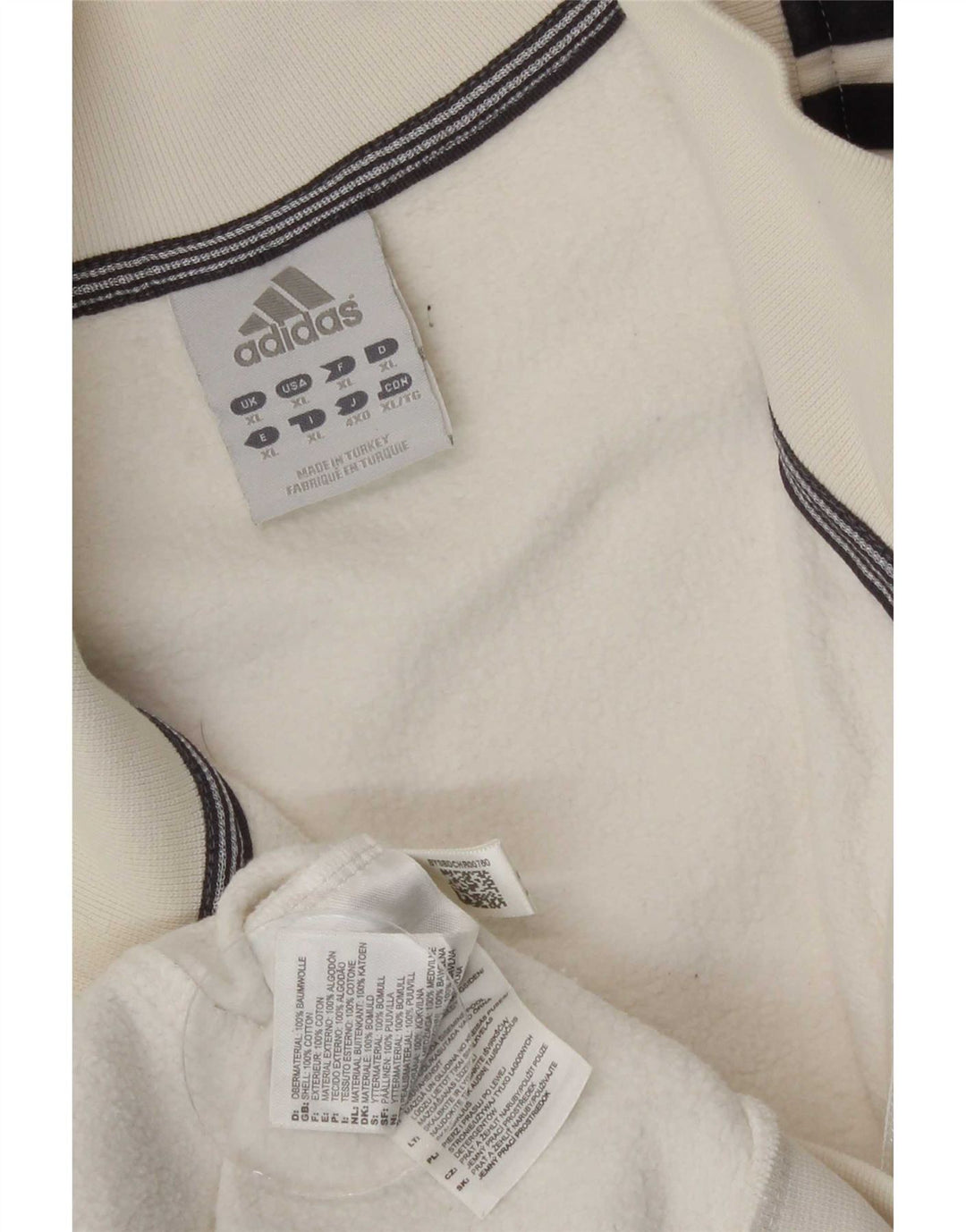 Trening pentru bărbați Adidas Top Jachetă XL din bumbac alb