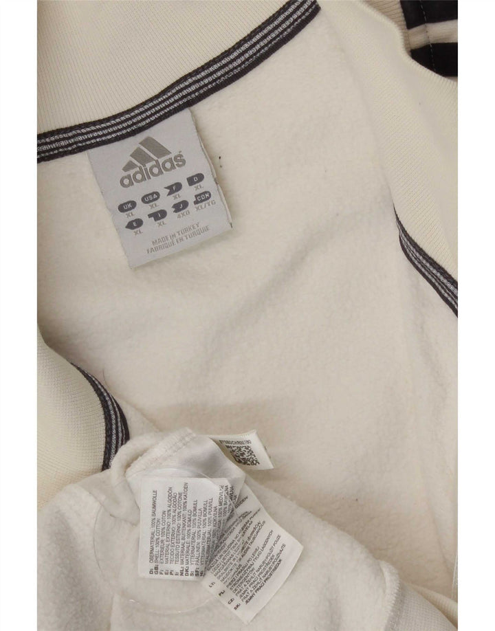Trening pentru bărbați Adidas Top Jachetă XL din bumbac alb