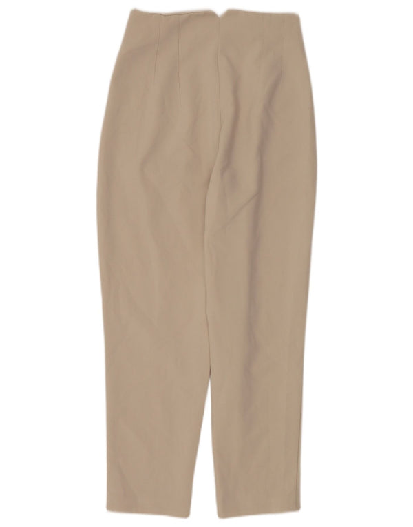 Pantaloni de costum conici pentru femei cu talie înaltă Zara Mici L26 L26 Poliester bej