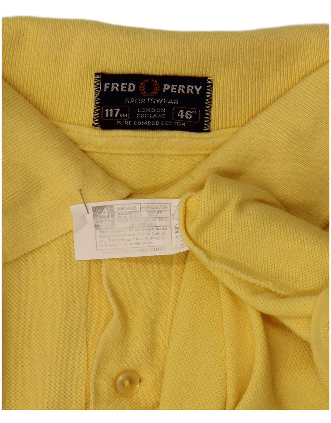 Cămașă polo Fred Perry pentru bărbați, bumbac galben mare
