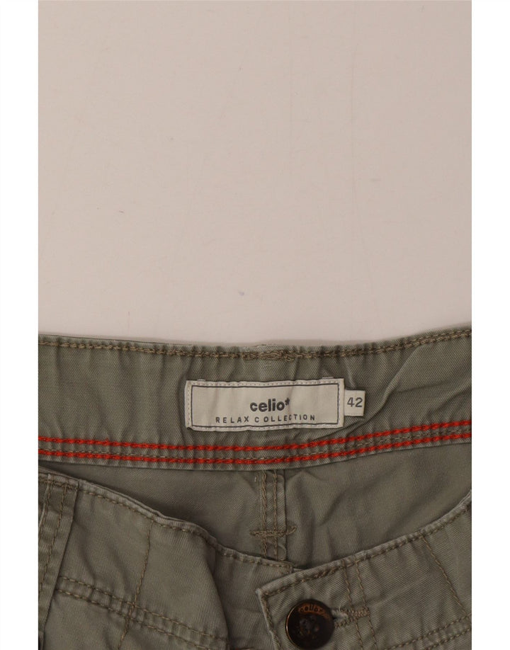 Bermudă Celio Graphic Cargo pentru bărbați W32 verde mediu